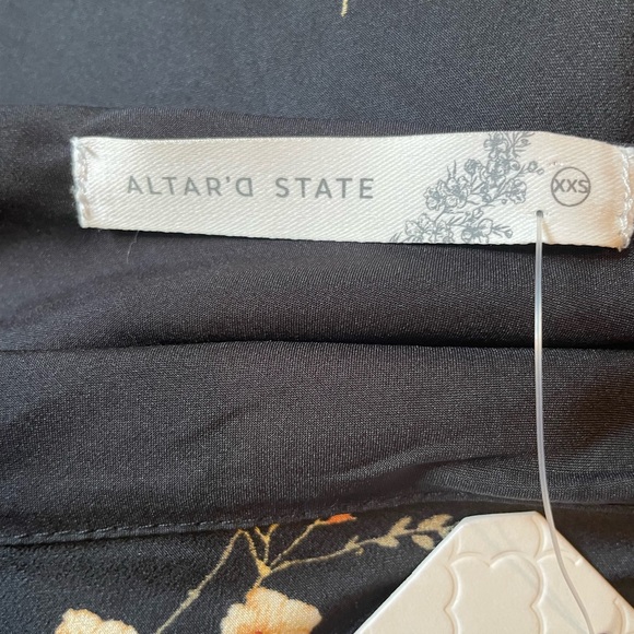 90s Y2k Women’s Black Floral Satin Coquette Whimsigoth Midi Slip Dress XXS NWT - Picture 8 of 11